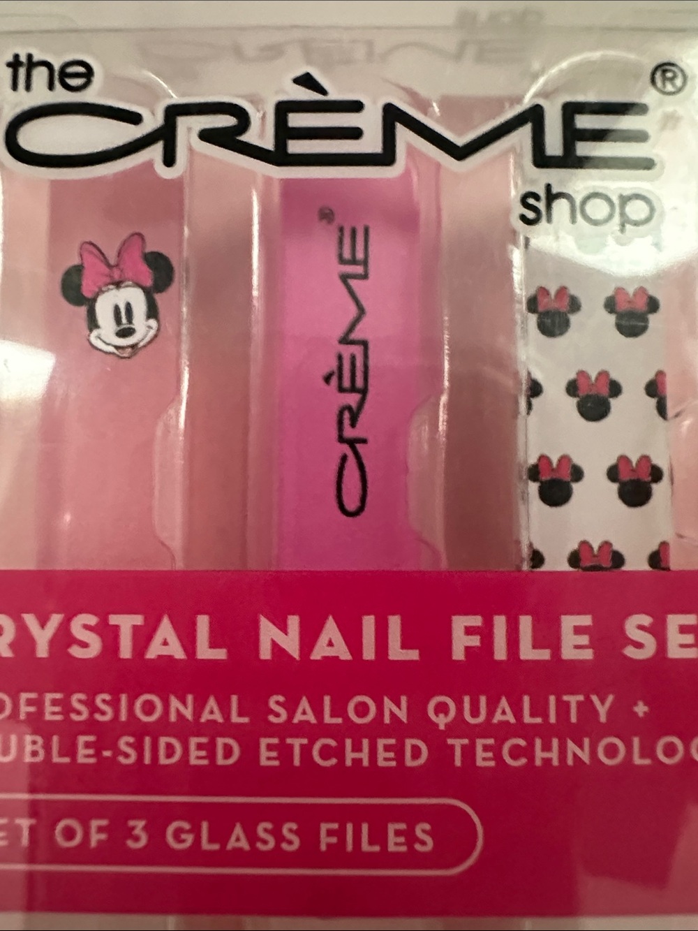 The Creme Shop x Disney Minnie Mouse Crystal Glass Nail File Set 3 Pc - Picture 5 of 7